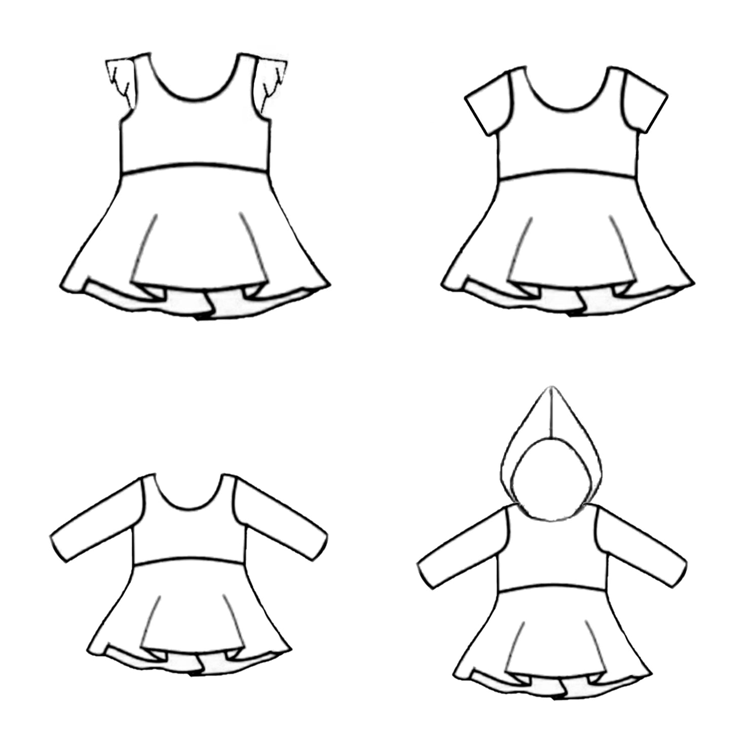 Kids Peplum Dress (6m-5T)